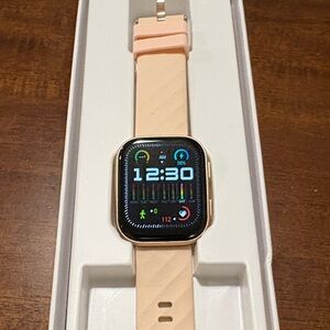 NWOT FitVII HM57 Smartwatch with Peach Strap